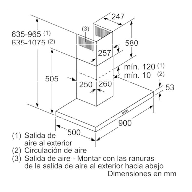 Campana de Pared DWB96BC50 90 cm - Bosch