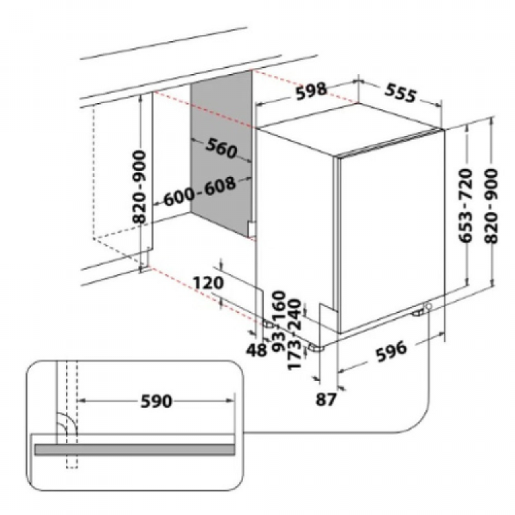 Lavavajillas Panelable 60 cm - Whirlpool