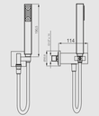 Ducha manual de pared - Novum