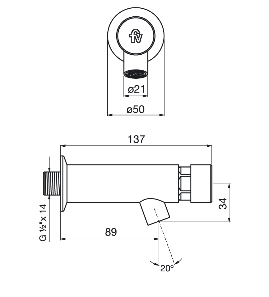 Canilla automática para pared Ecomatic Soft - FV