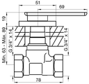 Llave de paso de 3/4" - Novum