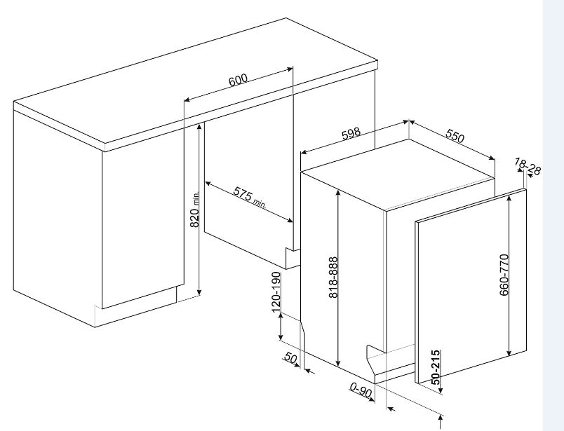 Lavavajillas Panelable 60 cm - SMEG