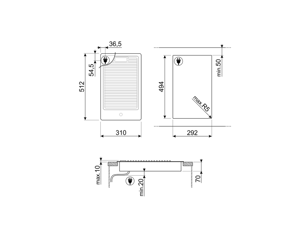 ANAFE SMEG BARBACOA 30 CM PGF30B