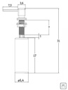 Dispenser de Jabón Tramontina Cuadrado en Acero Inoxidable con Recipiente de Plástico 500 ml