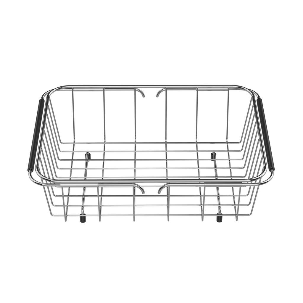 Cesto escurridor Rectangular Tramontina de Acero Inox con Asa Regulable para Bacha