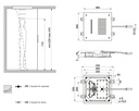 Flor de ducha para embutir doble funcion con cascada - Hidromet
