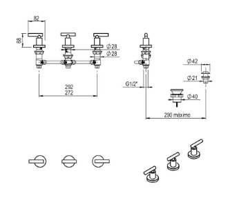 Sun Lever Black - Bidet