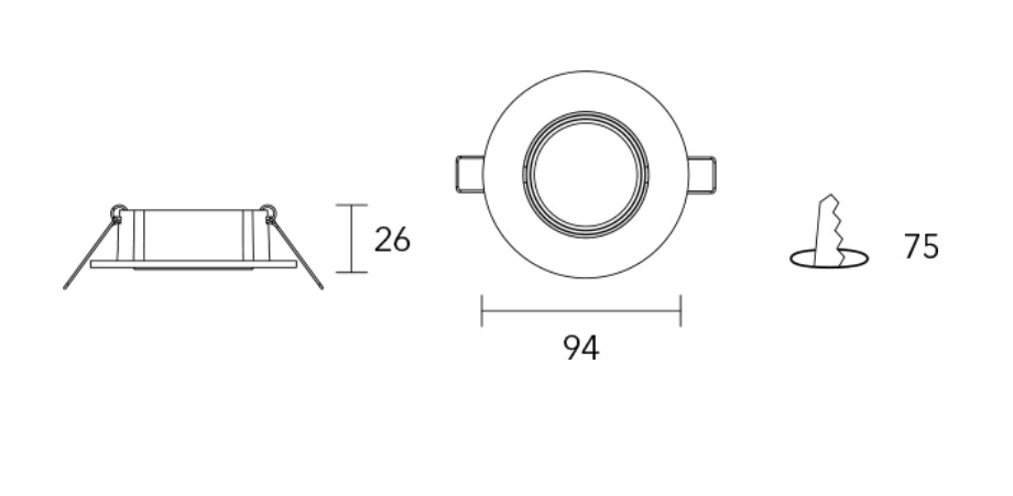 Empotrable de techo orientable antideslumbrante - SER