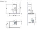 Campana Stilo Pared 60cm  - Franke/Spar