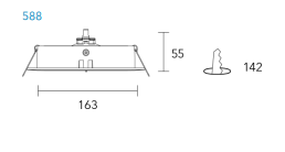 Empotrable orientable BASS  Dicroica - Lucciola