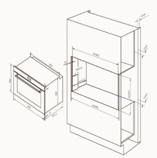Horno eléctrico empotrable Pirolítico con Air Fry 90 cm Ultra Capacidad 133L