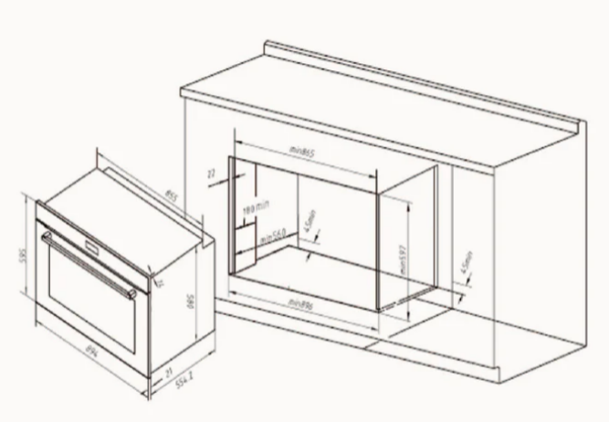 Horno eléctrico empotrable Pirolítico con Air Fry 90 cm Ultra Capacidad 133L