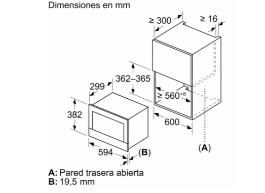 Serie 8 Microondas Empotrable Compacto - BOSCH