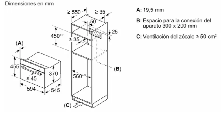 Microondas integrable serie 8 - BOSCH