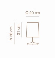 Lampara de Mesa Velador Hit Hat Grande