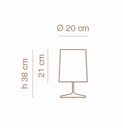 Lampara de Mesa Velador Hit Hat Grande
