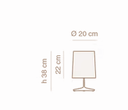 Lampara de mesa velador Hit Hat translucido - IMDI