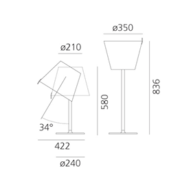 Lampara de mesa Melampo Night - ARTEMIDE