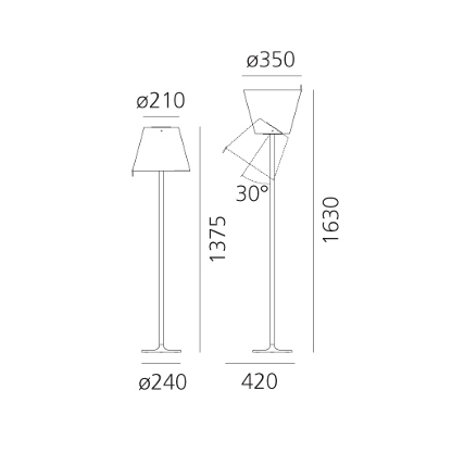 Lampara de pie Melampo Floor - ARTEMIDE
