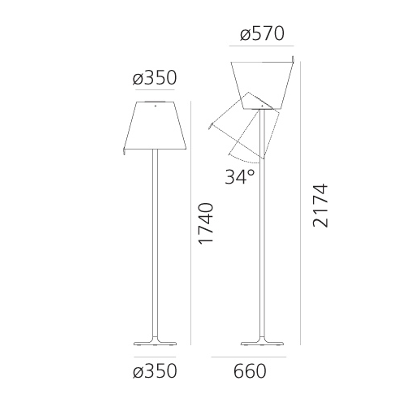 Lampara de pie Melampo Mega - ARTEMIDE
