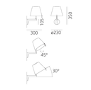 Lampara  Melampo Wall- ARTEMIDE