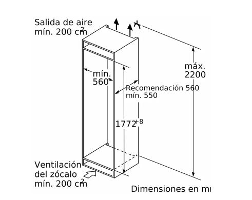 Heladera Panelable KIR81AFE0 - BOSCH