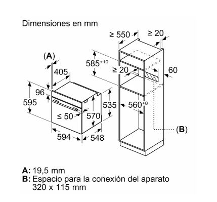 Horno Con Vapor 60CM HRA512ESO - BOSCH