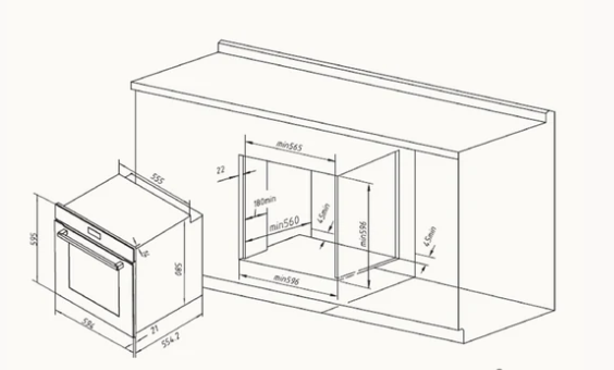 Horno 81L 60cm vapor Air Fry Wifi - VONDOM