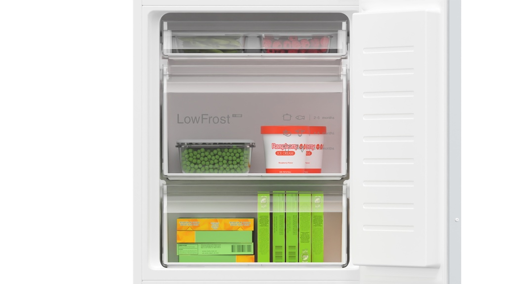 Heladera Integrable Panelable 60 cm Puerta Deslizante 177.2 x 54.1 cm Cíclica Low Frost - BOSCH