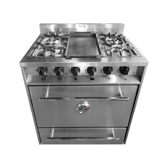 Cocina Industrial con Plancheta 76 cm - KOKKEN