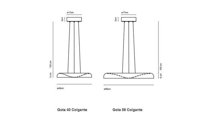 Lampara colgante Valle S negro