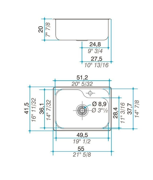 Luxor Mini SI55 A - Johnson Acero