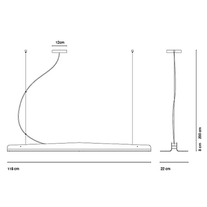 Lampara Colgante Raya 120 cm