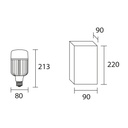 Lampara serie T carcaza aluminio alta potencia 45w a 105w