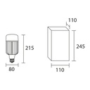 Lampara serie T carcaza aluminio alta potencia 45w a 105w