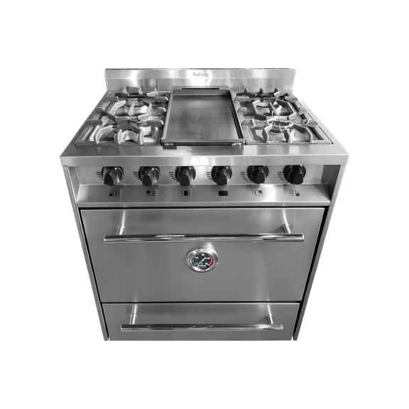 Cocina Industrial Full Inox con Plancheta 76 cm - KOKKEN