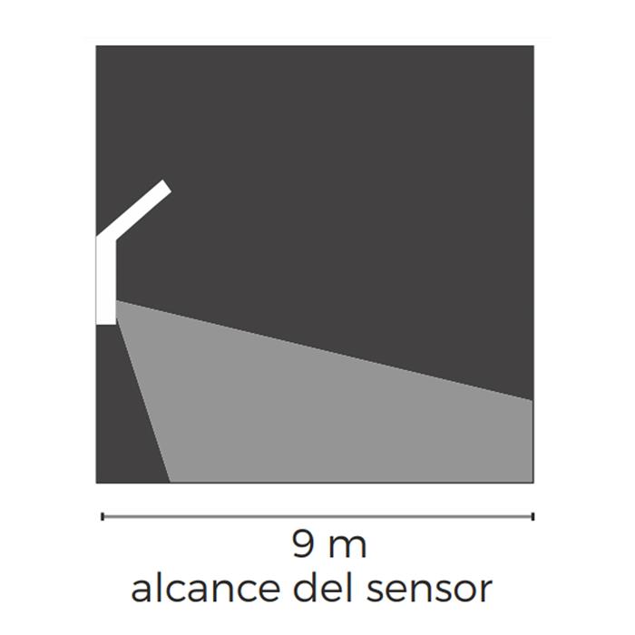 Nile Aplique de exterior 100x103x165 mm c/sensor
