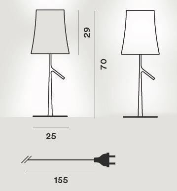 Lampara Mesa Birdie Grande - Foscarini