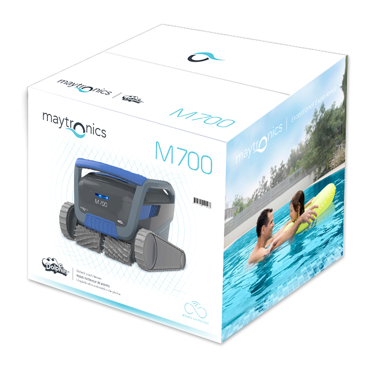 Robot Dolphin M700 limpia piscinas hasta