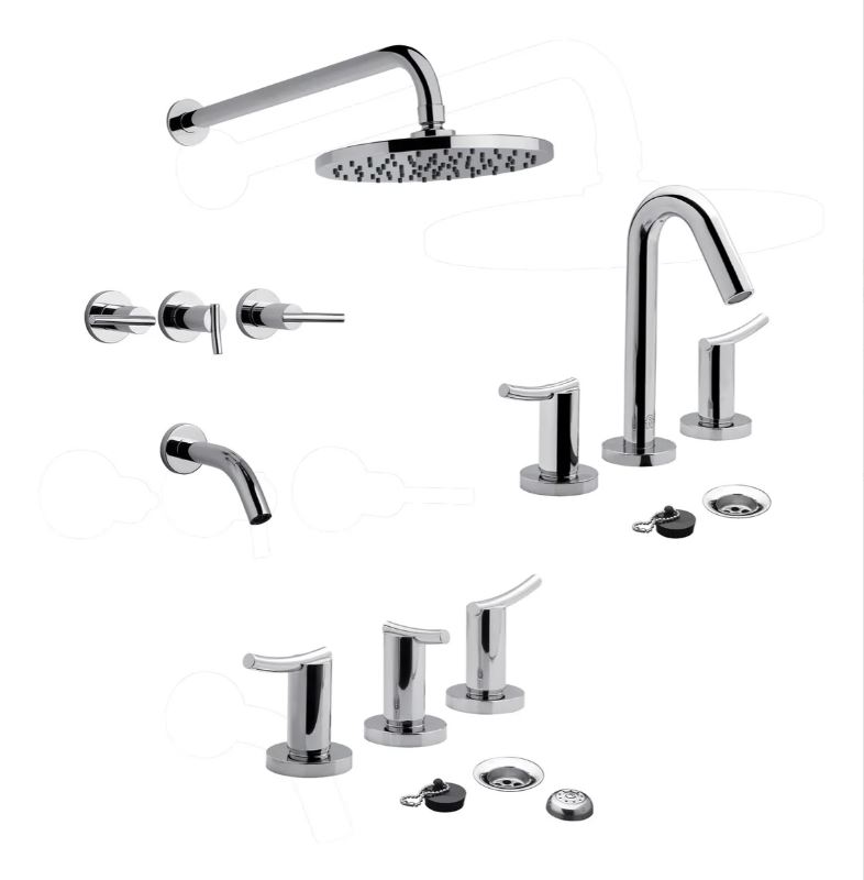 Combo Juego Grifería Fv Libby Lavatorio Ducha Bidet