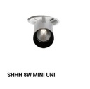 SHHH 8W Mini Uni Empotrable c/Cabezal Cilíndrico Blanco Texturizado - IDEA